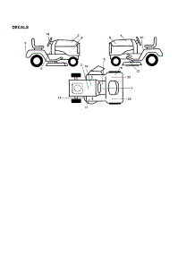 Decal parts for Craftsman Front-Engine Lawn Tractor 917251160 from AppliancePartsPros.com