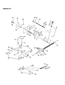 Mower Lift parts for Craftsman Front-Engine Lawn Tractor 917251160 from AppliancePartsPros.com