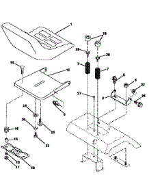 Seat Assembly parts for Craftsman Front-Engine Lawn Tractor 917251360 from AppliancePartsPros.com