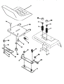 Seat Assembly parts for Craftsman Front-Engine Lawn Tractor 917251370 from AppliancePartsPros.com