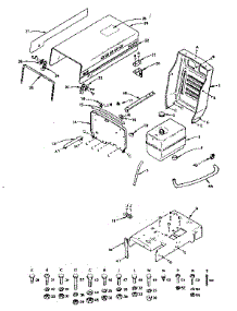 Engine Mount, Hood & Grill parts for Craftsman Front-Engine Lawn Tractor 91725141 from AppliancePartsPros.com