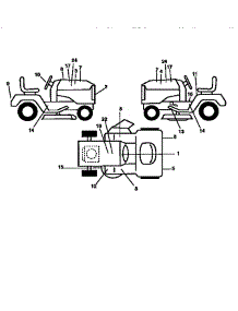 Decals parts for Craftsman Front-Engine Lawn Tractor 917251471 from AppliancePartsPros.com