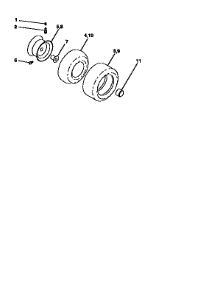Wheels And Tires parts for Craftsman Front-Engine Lawn Tractor 917251471 from AppliancePartsPros.com
