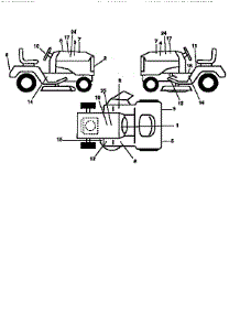Decals parts for Craftsman Front-Engine Lawn Tractor 917251472 from AppliancePartsPros.com