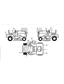 Decals parts for Craftsman Front-Engine Lawn Tractor 917251480 from AppliancePartsPros.com