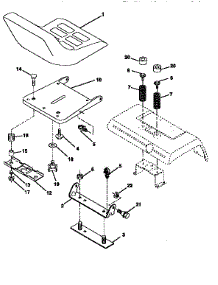 Seat Assembly parts for Craftsman Front-Engine Lawn Tractor 917251482 from AppliancePartsPros.com