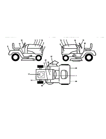 Decals parts for Craftsman Front-Engine Lawn Tractor 917251482 from AppliancePartsPros.com