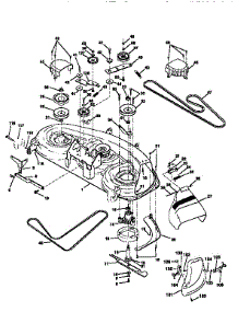 Mower Deck parts for Craftsman Front-Engine Lawn Tractor 917251482 from AppliancePartsPros.com