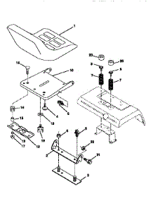 Seat Assembly parts for Craftsman Front-Engine Lawn Tractor 917251491 from AppliancePartsPros.com
