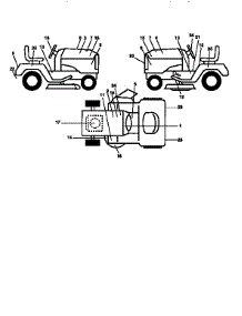 Decals parts for Craftsman Front-Engine Lawn Tractor 917251491 from AppliancePartsPros.com