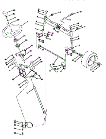 Steering Assembly parts for Craftsman Front-Engine Lawn Tractor 917251492 from AppliancePartsPros.com