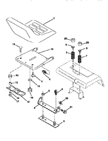 Seat Assembly parts for Craftsman Front-Engine Lawn Tractor 917251493 from AppliancePartsPros.com