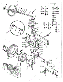 Steering And Front Axle parts for Craftsman Front-Engine Lawn Tractor 91725150 from AppliancePartsPros.com