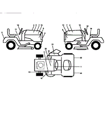 Decals parts for Craftsman Front-Engine Lawn Tractor 917251511 from AppliancePartsPros.com