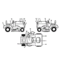 Decals parts for Craftsman Front-Engine Lawn Tractor 917251512 from AppliancePartsPros.com