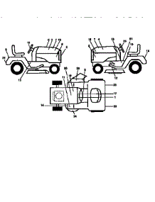 Decals parts for Craftsman Front-Engine Lawn Tractor 917251520 from AppliancePartsPros.com