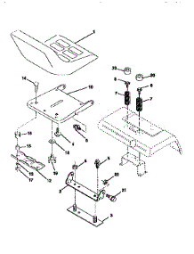Seat Assembly parts for Craftsman Front-Engine Lawn Tractor 917251522 from AppliancePartsPros.com