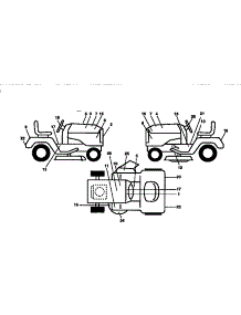 Decals parts for Craftsman Front-Engine Lawn Tractor 917251522 from AppliancePartsPros.com