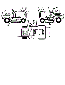 Decals parts for Craftsman Front-Engine Lawn Tractor 917251523 from AppliancePartsPros.com