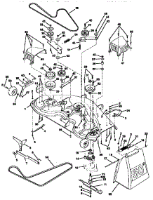 Mower Deck parts for Craftsman Front-Engine Lawn Tractor 917251551 from AppliancePartsPros.com
