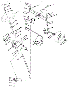 Steering Assembly parts for Craftsman Front-Engine Lawn Tractor 917251561 from AppliancePartsPros.com