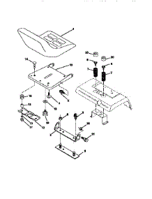 Seat Assembly parts for Craftsman Front-Engine Lawn Tractor 917251571 from AppliancePartsPros.com
