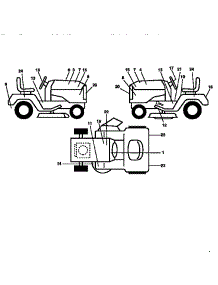 Decals parts for Craftsman Front-Engine Lawn Tractor 917251572 from AppliancePartsPros.com