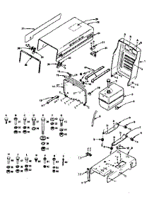 Engine Mount, Hood & Grill parts for Craftsman Front-Engine Lawn Tractor 91725161 from AppliancePartsPros.com