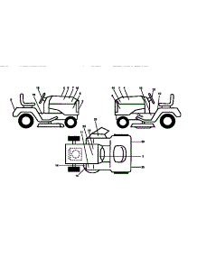 Decals parts for Craftsman Front-Engine Lawn Tractor 917251630 from AppliancePartsPros.com