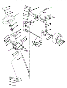 Steering Assembly parts for Craftsman Front-Engine Lawn Tractor 917251640 from AppliancePartsPros.com