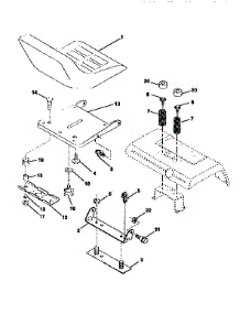 Seat Assembly parts for Craftsman Front-Engine Lawn Tractor 917251642 from AppliancePartsPros.com