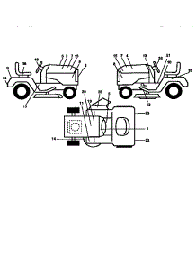 Decals parts for Craftsman Front-Engine Lawn Tractor 917251642 from AppliancePartsPros.com