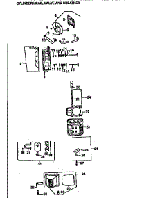 Engine Cv22s-67529 (71, 501) parts for Craftsman Front-Engine Lawn Tractor 917251650 from AppliancePartsPros.com