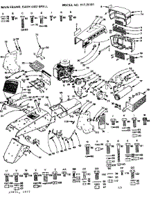 6 Twin Garden Tractor / Main Frame, Dash And Grill parts for Craftsman Front-Engine Lawn Tractor 91725181 from AppliancePartsPros.com