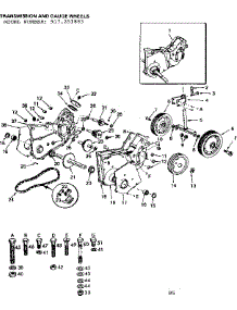 Transmission & Gauge Wheels parts for Craftsman Lawn Tractor Attachment 917251883 from AppliancePartsPros.com