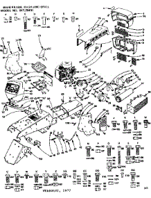6 Twin Garden Tractor / Main Frame, Dash And Grill parts for Craftsman Front-Engine Lawn Tractor 91725191 from AppliancePartsPros.com