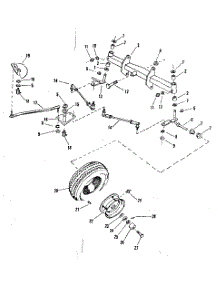 Front Axle Assembly parts for Craftsman Front-Engine Lawn Tractor 91725200 from AppliancePartsPros.com