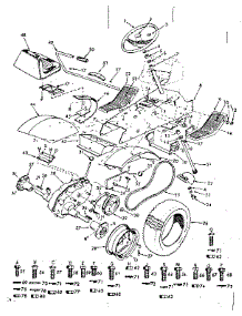 Steering And Rear  Axle parts for Craftsman Gas Walk-Behind Mower 91725201 from AppliancePartsPros.com