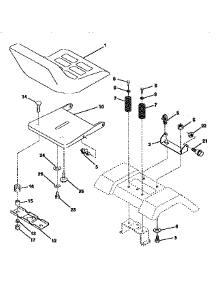 Seat Assembly parts for Craftsman Front-Engine Lawn Tractor 917252450 from AppliancePartsPros.com