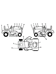 Decals parts for Craftsman Front-Engine Lawn Tractor 917252450 from AppliancePartsPros.com