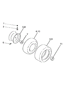 Wheels And Tires parts for Craftsman Front-Engine Lawn Tractor 917252450 from AppliancePartsPros.com