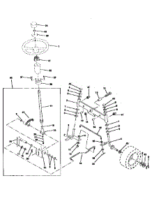 Steering Assembly parts for Craftsman Front-Engine Lawn Tractor 917252451 from AppliancePartsPros.com