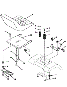 Seat Assembly parts for Craftsman Front-Engine Lawn Tractor 917252451 from AppliancePartsPros.com