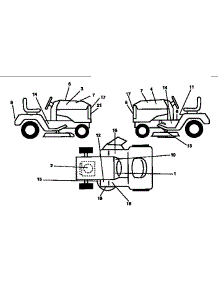 Decals parts for Craftsman Front-Engine Lawn Tractor 917252500 from AppliancePartsPros.com