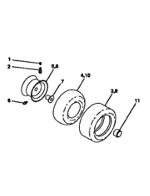 Wheels And Tires parts for Craftsman Front-Engine Lawn Tractor 917252500 from AppliancePartsPros.com