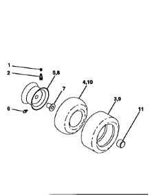 Wheels And Tires parts for Craftsman Front-Engine Lawn Tractor 917252502 from AppliancePartsPros.com
