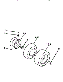 Wheels And Tires parts for Craftsman Front-Engine Lawn Tractor 917252503 from AppliancePartsPros.com
