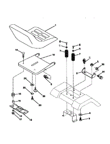 Seat Assembly parts for Craftsman Front-Engine Lawn Tractor 917252510 from AppliancePartsPros.com