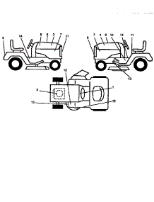 Decals parts for Craftsman Front-Engine Lawn Tractor 917252511 from AppliancePartsPros.com