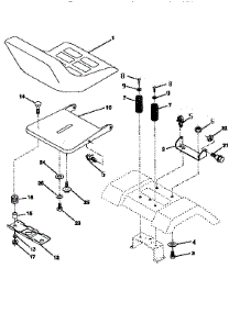 Seat Assembly parts for Craftsman Front-Engine Lawn Tractor 917252512 from AppliancePartsPros.com